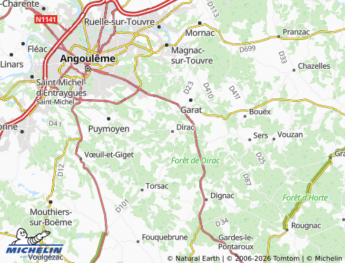 MICHELIN-Landkarte Dirac - ViaMichelin