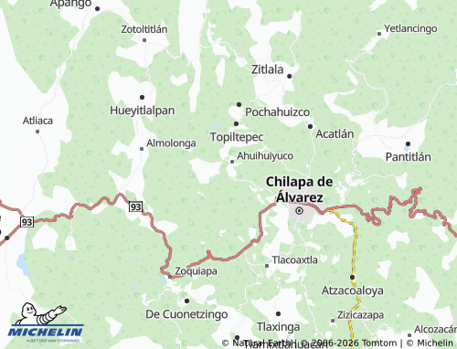 Mappa MICHELIN Tepozcuautla - ViaMichelin