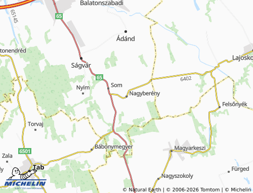 Mappa MICHELIN Nagyberény - ViaMichelin
