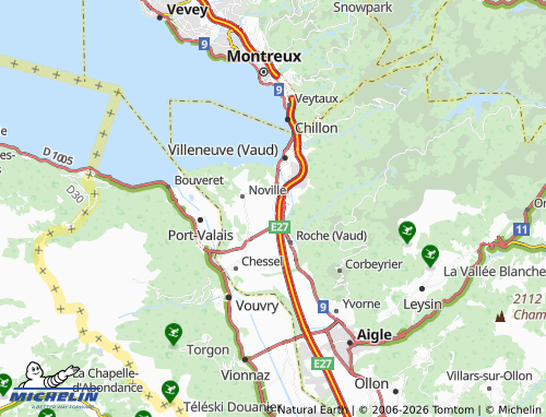 Mappa MICHELIN Rennaz - ViaMichelin