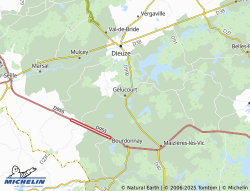 Kaart MICHELIN Gelucourt - ViaMichelin