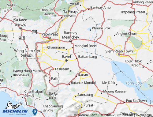 Mapa MICHELIN Battambang - ViaMichelin