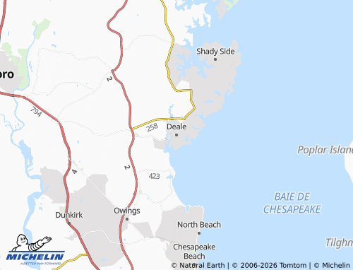 Mappa MICHELIN Deale - ViaMichelin