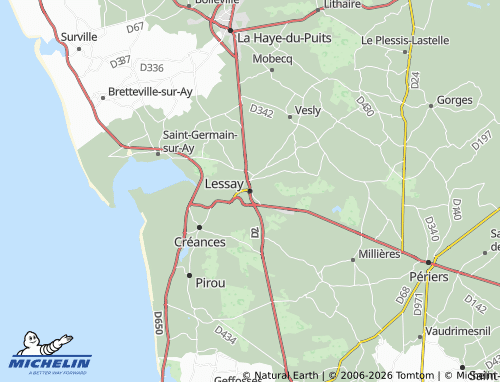 MICHELIN Lessay map - ViaMichelin