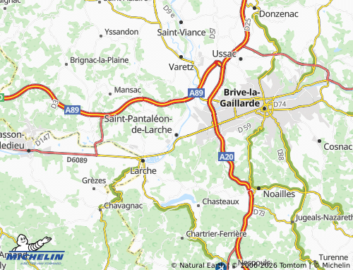 Carte MICHELIN Saint-Pantaléon-de-Larche - ViaMichelin