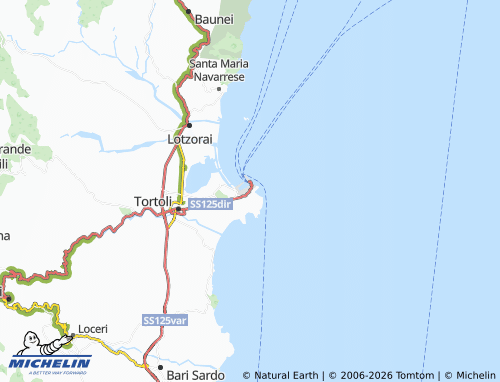 MICHELIN Arbatax map - ViaMichelin