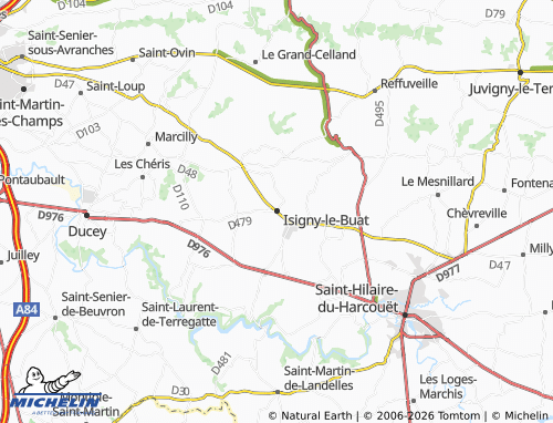 MICHELIN Isigny-le-Buat map - ViaMichelin