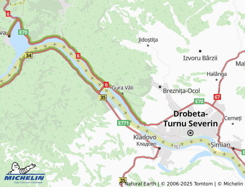 MICHELIN Gura Văii map - ViaMichelin