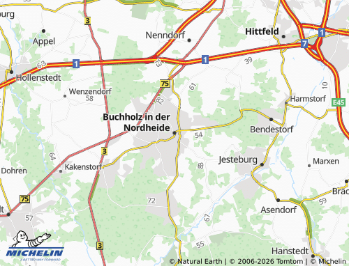 MICHELIN Buchholz in der Nordheide map - ViaMichelin