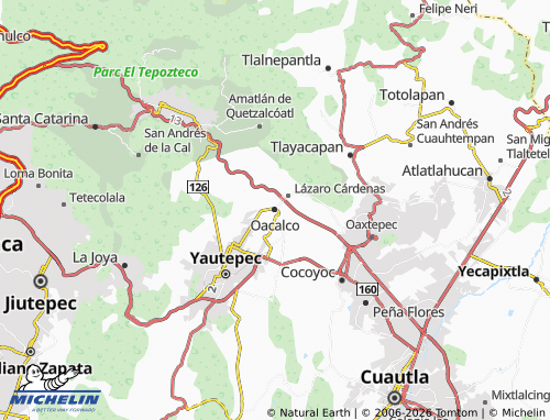MICHELIN Oacalco map - ViaMichelin