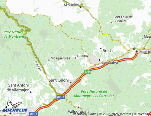 Carte MICHELIN Gualba - ViaMichelin