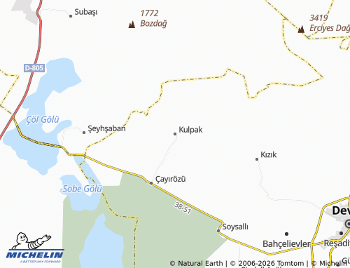 MICHELIN Kulpak map - ViaMichelin