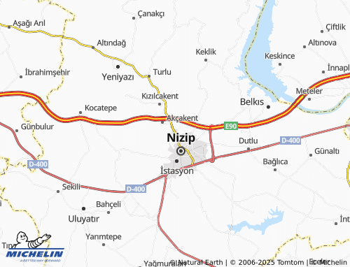 MICHELIN Menderes map - ViaMichelin