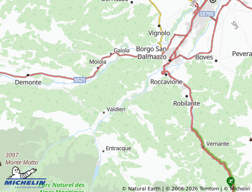 Kaart MICHELIN Andonno - ViaMichelin