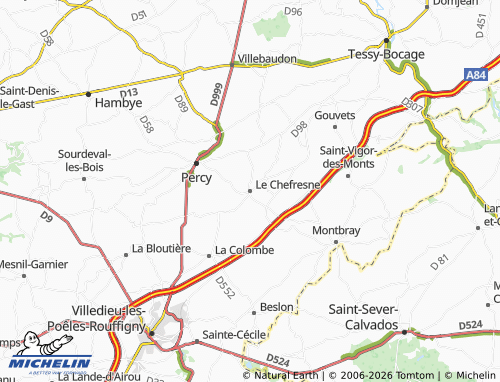 MICHELIN Le Chefresne map - ViaMichelin