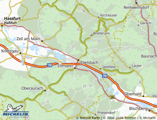 Mapa MICHELIN Ebelsbach - ViaMichelin