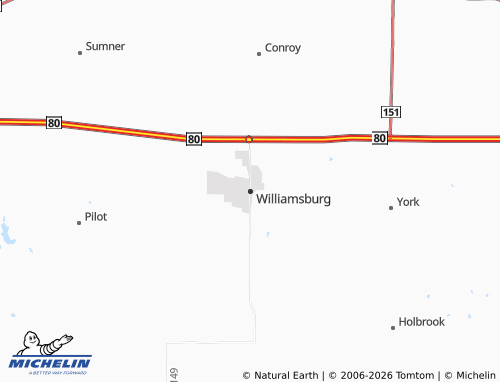 Mappa MICHELIN Williamsburg - ViaMichelin