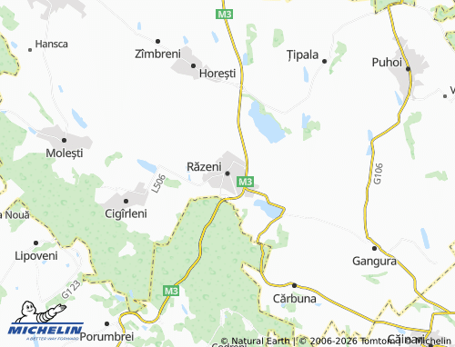 Carte MICHELIN Răzeni - ViaMichelin
