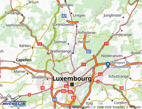 Mapa MICHELIN Bereldange - ViaMichelin