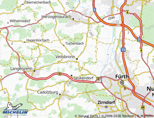 Mapa MICHELIN Veitsbronn - ViaMichelin
