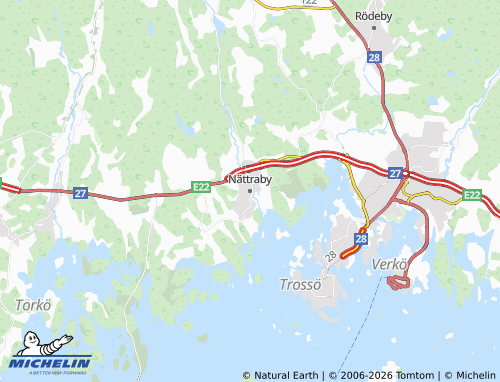 Carte MICHELIN Nättraby - ViaMichelin