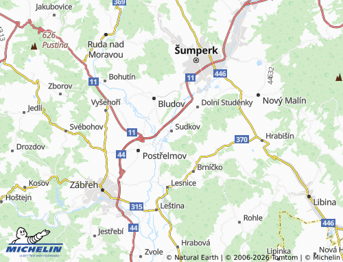 Mapa MICHELIN Sudkov - ViaMichelin