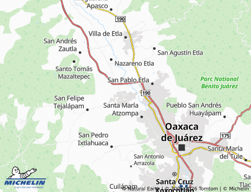 Mapa MICHELIN San Lorenzo Cacaotepec - ViaMichelin