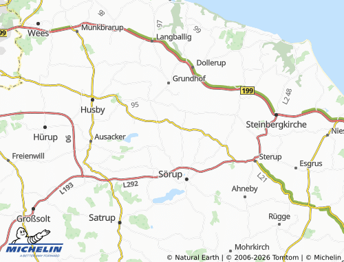 MICHELIN Schwensby map - ViaMichelin