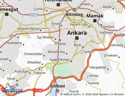 MICHELIN Huzur map - ViaMichelin