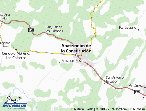 Mapa MICHELIN Campamento de Conagua - ViaMichelin