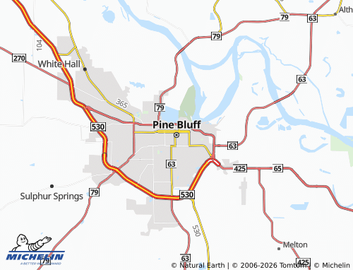 Mapa MICHELIN Pine Bluff - ViaMichelin