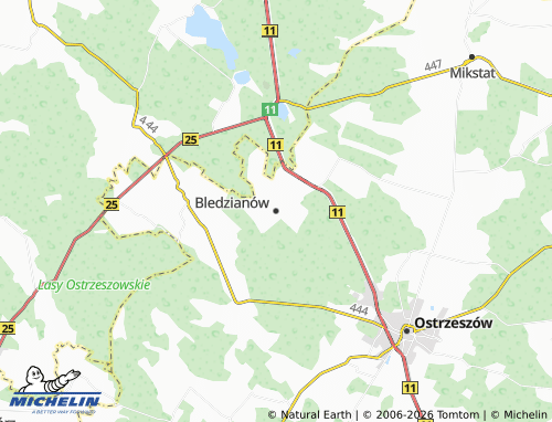 MICHELIN Bledzianów map - ViaMichelin