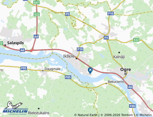 Mapa MICHELIN Ikšķile - ViaMichelin