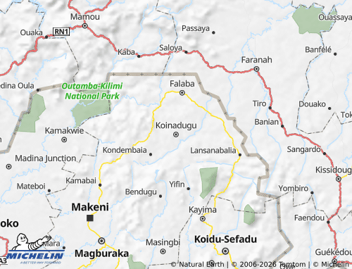 Mapa MICHELIN Koinadugu - ViaMichelin