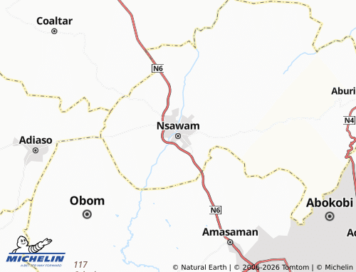 Mappa MICHELIN Nsawam - ViaMichelin