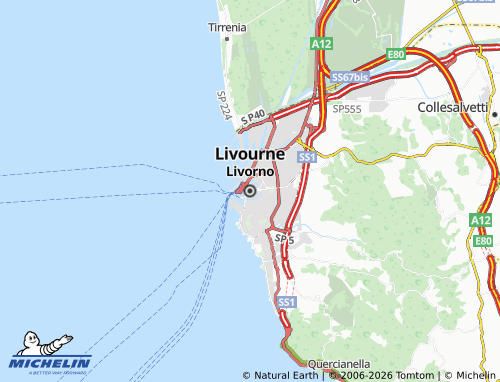 Kaart MICHELIN Livorno - ViaMichelin