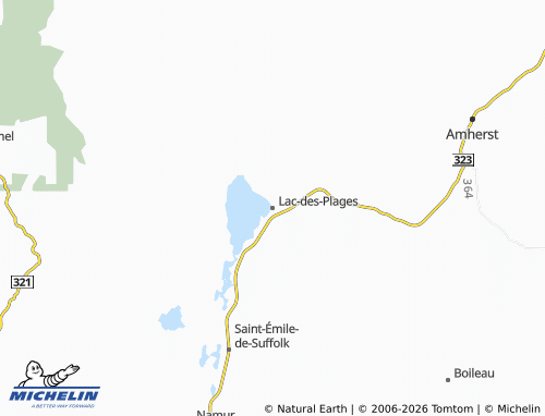 Mapa MICHELIN Lac-des-Plages - ViaMichelin