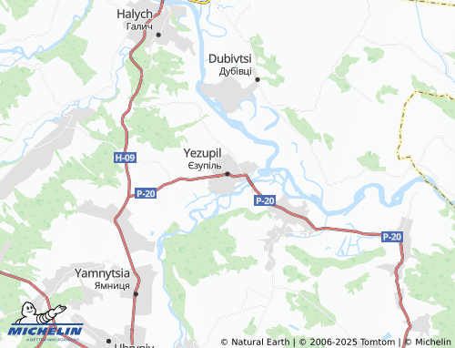 MICHELIN Yezupil map - ViaMichelin