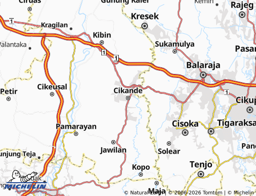 MICHELIN Cikande map - ViaMichelin