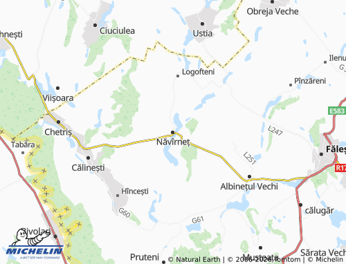 Mapa MICHELIN Năvîrneț - ViaMichelin