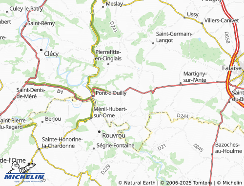 Carte MICHELIN Le Haut d'Ouilly - ViaMichelin