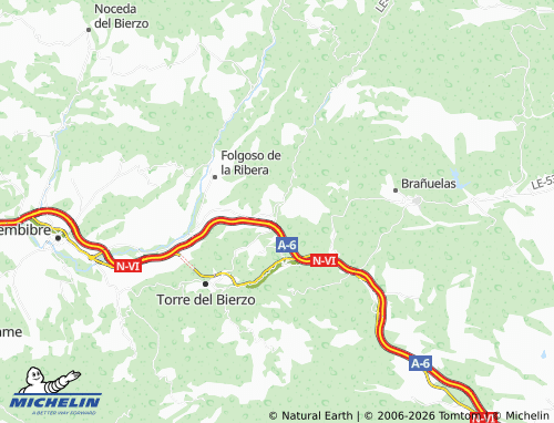MICHELIN Cerezal de Tremor map - ViaMichelin