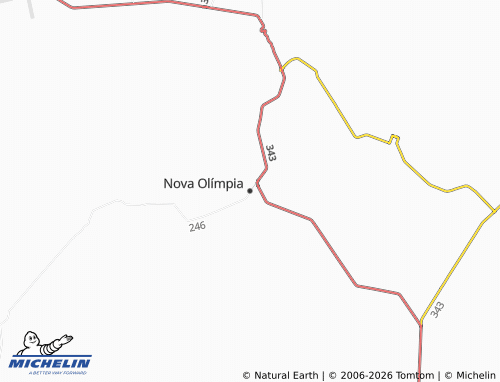 Carte MICHELIN Nova Olímpia - ViaMichelin