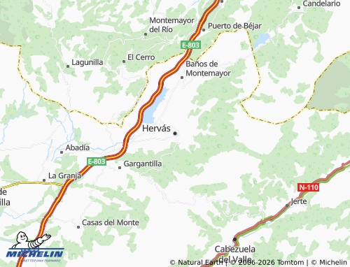 Mapa MICHELIN Hervás - ViaMichelin