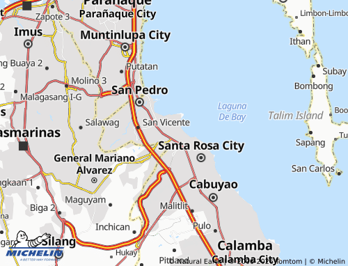 MICHELIN Biñan City map - ViaMichelin