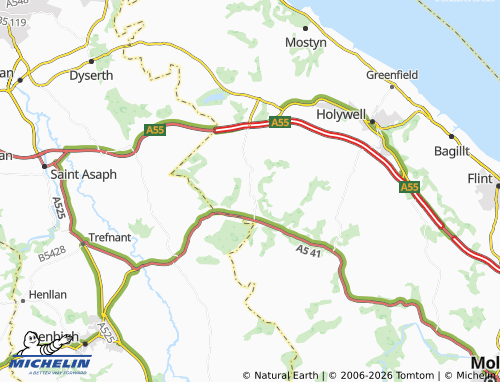 Mappa MICHELIN Caerwys - ViaMichelin