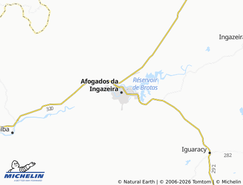 MICHELIN Afogados da Ingazeira map - ViaMichelin