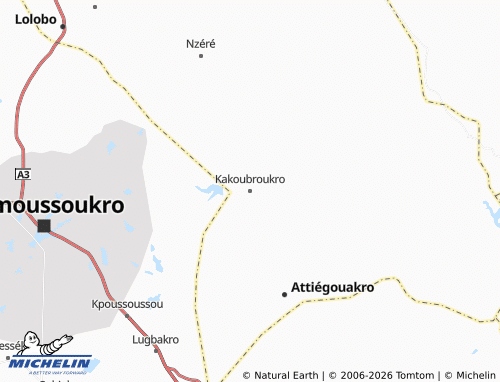 MICHELIN-Landkarte Kakoubroukro - ViaMichelin