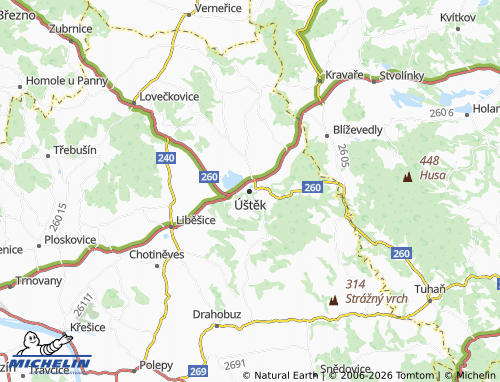 Mappa MICHELIN Úštěk - ViaMichelin