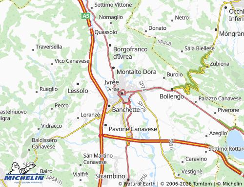 Mapa MICHELIN Ivrea - ViaMichelin